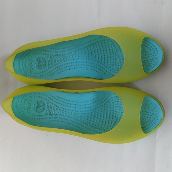 Crocs Carlie Peep Toe Ballet Flats - Picture 8 of 11